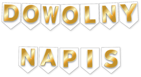 Personalized Gold Flag Banner – Custom Garland with Any Text