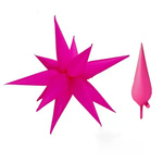Foil balloon 4D Star fuchsia 48 cm 19"