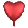 Balon Foliowy Serce, czerwone matowe, 46 cm