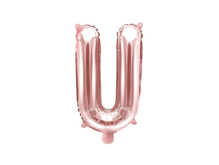 Letter U Foil balloon, 35cm, Rose Gold rose gold