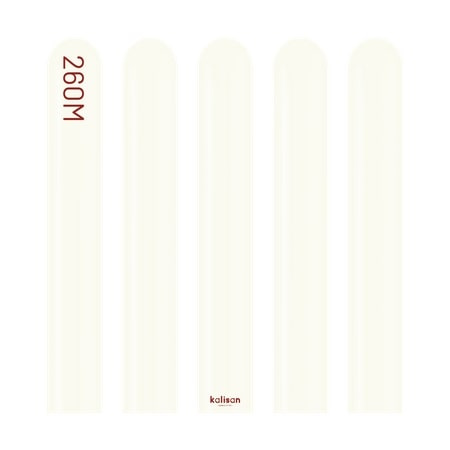 Modeling Balloons 260M, Retro White, 115cm, 100 pieces