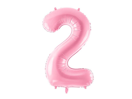 The number 2 Foil balloon, 86cm pink