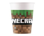 Kubeczki papierowe Minecraft 200 ml, 8 szt.