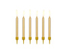 Birthday candles smooth, gold (1, Op. / 6 pcs.)