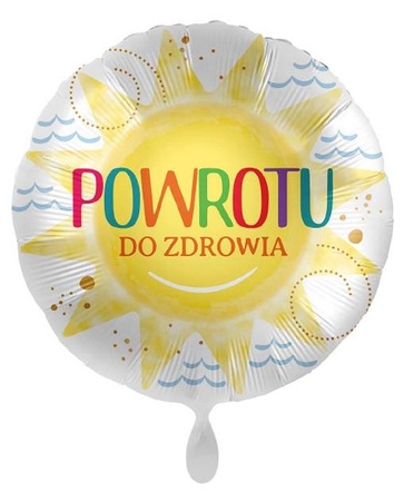 Balon Foliowy okrągły, Powrotu do zdrowia 43cm