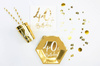 Metallized gold confetti, number 40, 15g