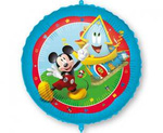Folienballon Mickey Rock the House mit einem Gewicht, 46 cm