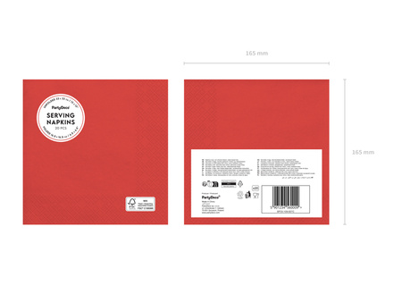 Papierservietten Dunkelrot 33x33cm 20 St