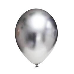 Balony lateksowe Chrome srebrne, 30cm, 50 szt.