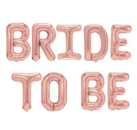 Balloons set Bride to be, Rose Gold, 45 cm