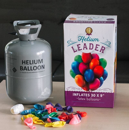 Helium Flasche 0,4 m3 mit Druckminderer | Für ca. 50 Luftballons 