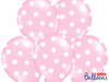 Balloons 30cm, Dots, Pastel Baby Pink, 6 pcs.