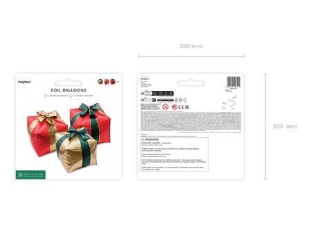 Foil Balloons Christmas Presents Mix 34x36 cm 3 pcs