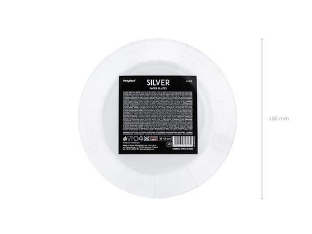 Plates silver 18cm (1 op. / 6 pcs.)