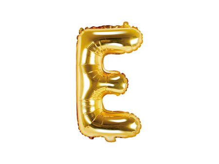 Foil balloon Letter E, 35cm, Gold