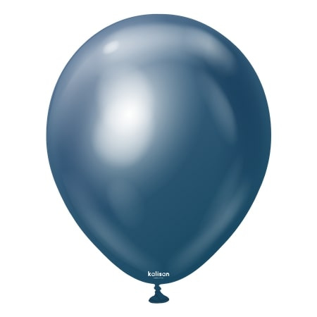 Latex Balloons Mirror Navy, 13cm, 100 pcs.