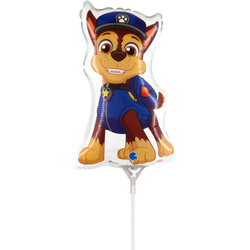 Paw Patrol Chase Folienballon mini, am Stiel 35 cm