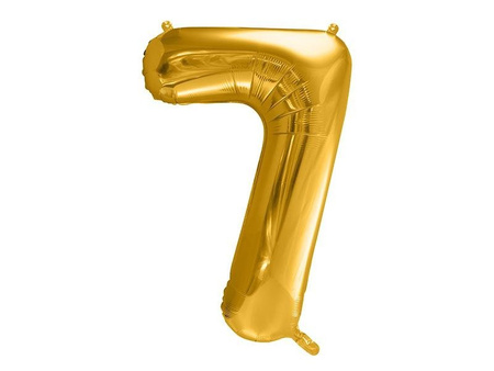 The number 7 Foil balloon, 86cm, gold