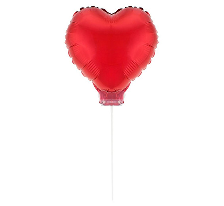 Foil balloon - heart balloon, red 27.5 cm