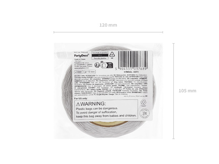 Double-sided glue dots, transparent, 12mm, 1000 pcs.