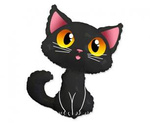 Foil Balloon Black cat, 90cm