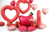 Foil balloon - red, cherry heart 46 cm, Satin Grabo