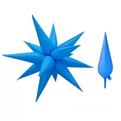 Folienballon Stern 4D Blau 48 cm 19 Zoll