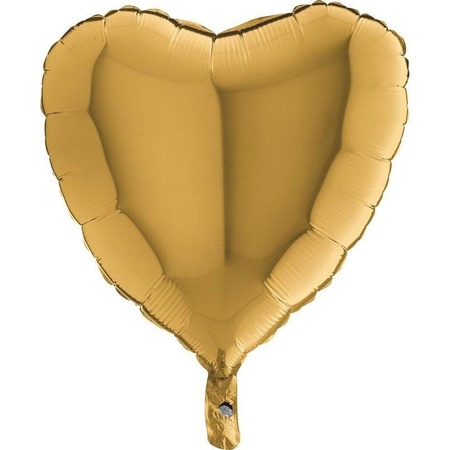 Balon Foliowy - Złote Serce 46 cm Grabo