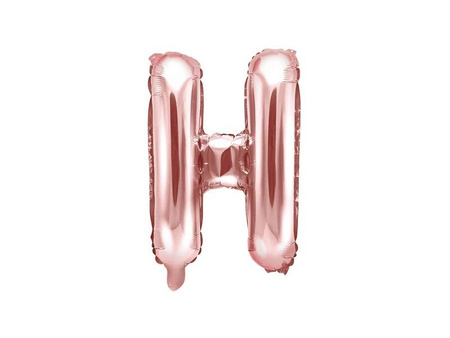 Foil balloon Letter H, 35cm, Rose Gold rose gold