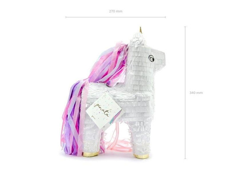 Birthday unicorn piñata, 24,5x34x9cm - Falling Gifts