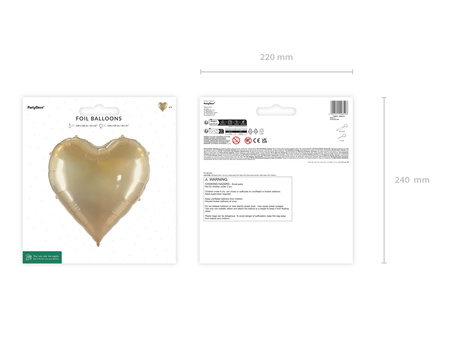 Folienballon Herz Gold 136x129cm