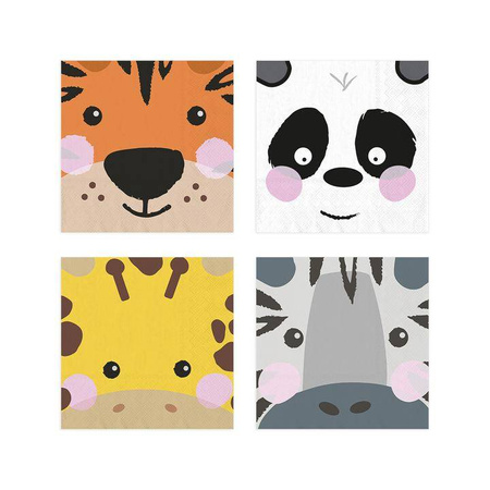 Animal napkins, 20 pieces