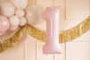 The number 1 Foil balloon, 72cm, light pink