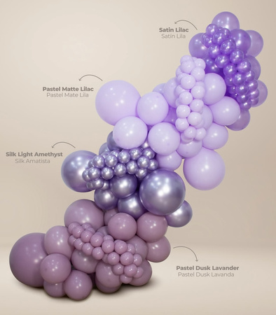 Sempertex Latex Balloons, Pastel Matte Lilac, 12cm, 50pcs