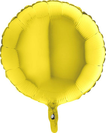 Folienballon - rund, gelb, 46 cm, Grabo