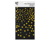 Black tablecloth in gold confetti 137x183 cm
