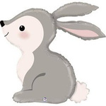 Foil balloon Bunny Rabbit Gray 79 cm