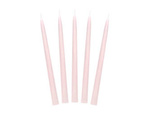 Pink taper candles, 24 cm, 10 pcs.