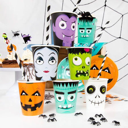 Halloween Monsters Becher 9cm 6Stk.