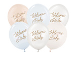 Balloons "Welcome Baby", blue mix, 30 cm, 6 pcs