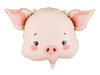 Piggy head foil balloon pink 61x36cm