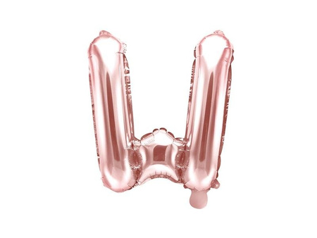 Foil balloon Letter W, 35cm, Rose Gold rose gold