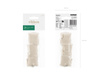 Chiffon ribbon, light beige, 40mm, 5m, 3 pieces
