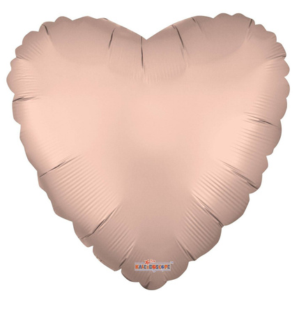 Foil balloon heart, matte Rose Gold, 46 cm