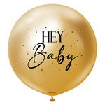 Foil balloon, Mirror Gold, Black Print, 36 inch, 1 piece.