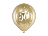 Glossy balloons 50th birthday, gold chrome, 30cm, 6 pcs.