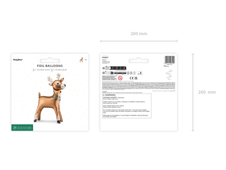 Standing Foil Balloon Reindeer Christmas Mix 65x105 cm