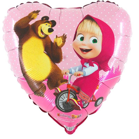 The foil balloon Masha and bear - 46 cm Grabo Heart