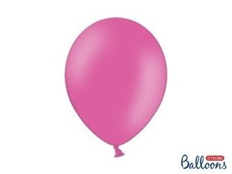 Balony lateksowe Strong, Fuksja, Pastel Hot Pink, 30cm, 10 szt.