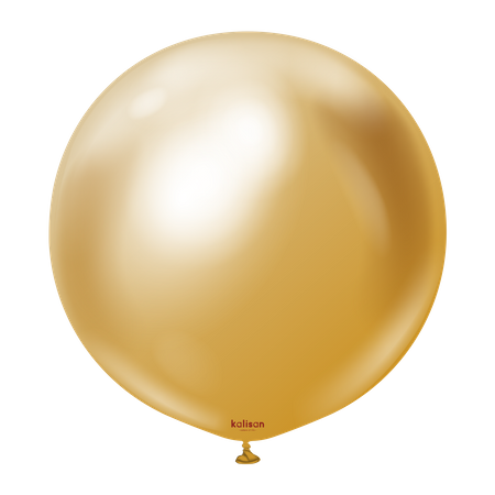 Balony lateksowe Mirror Gold, złoty, 60cm, 2 szt.